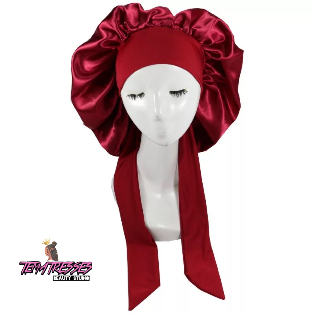 Large Adjustable Bonnet - Burgundy