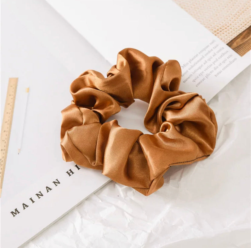 Bronze Silk Scrunchie JUMBO size